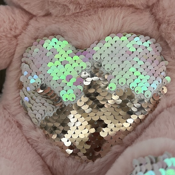 NWOT The Children's Place Powder Pink Plush Cat Backpack Purse Bag NEW - Picture 14 of 17